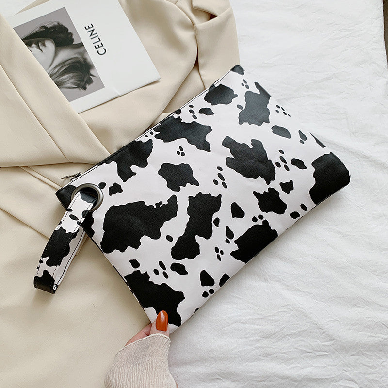 Bolso de hombro de la cadena de patrón de vaca de PU al por mayor